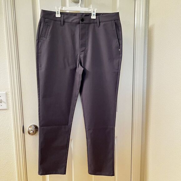 Vuori Cascade Tech Chino Pants Charcoal Gray Water-Resistant Men's Size 36 NWOT - Picture 1 of 14